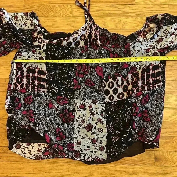 INC Women's Plus Nomad II Patchwork Cold-Shoulder Top 3 X NWT - Picture 7 of 9